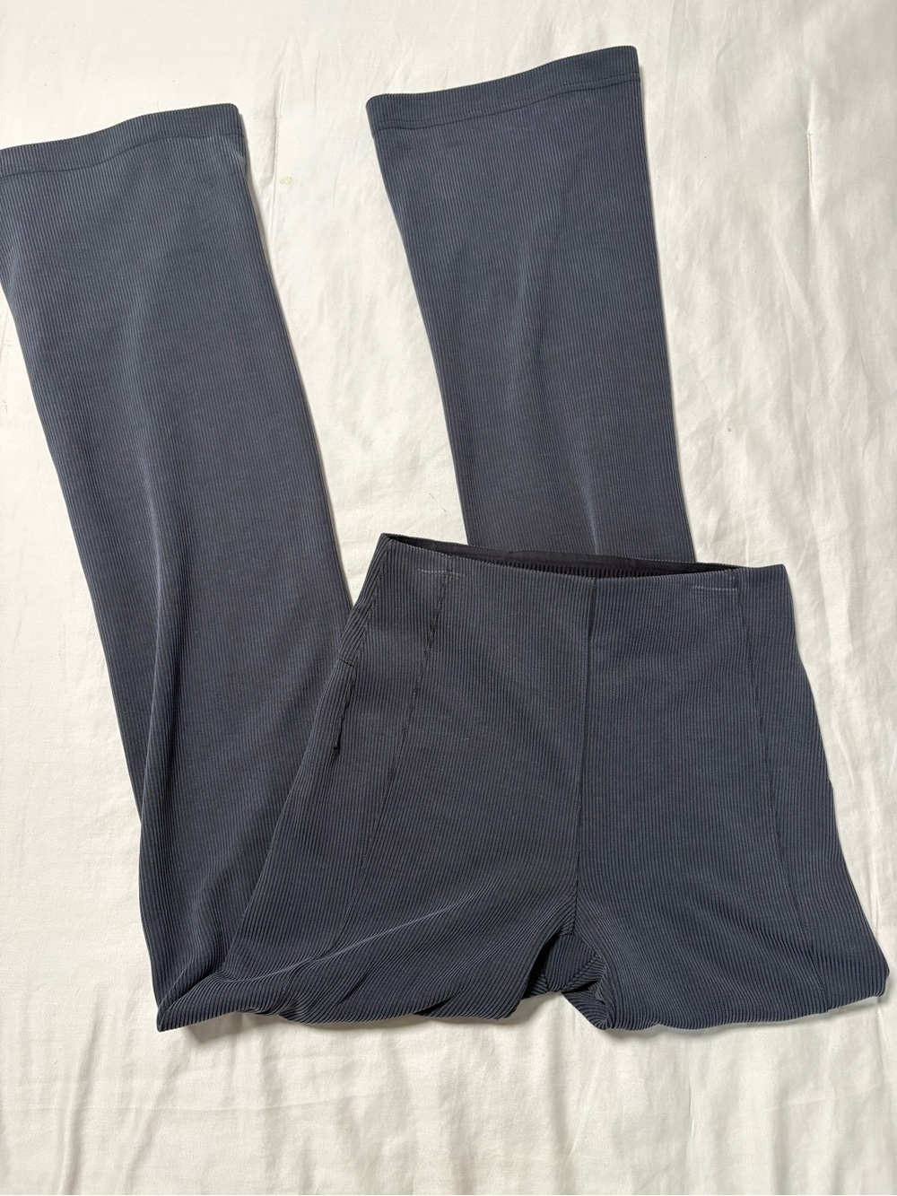 lululemon athletica Boot Cut Ribbed Pants in Charcoal Gray